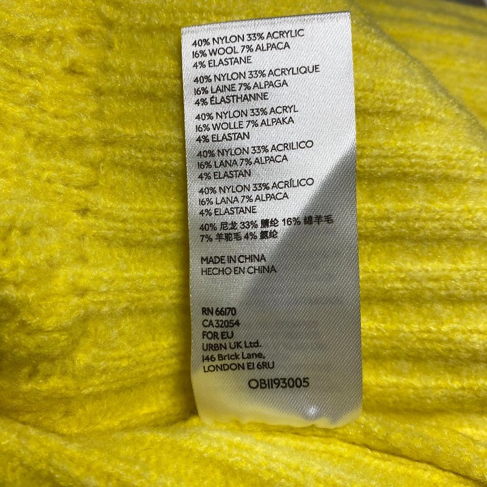 Anthropologie Maeve Buttercup Yellow Textured Knit Sweater Cardigan Size Small - Picture 5 of 6